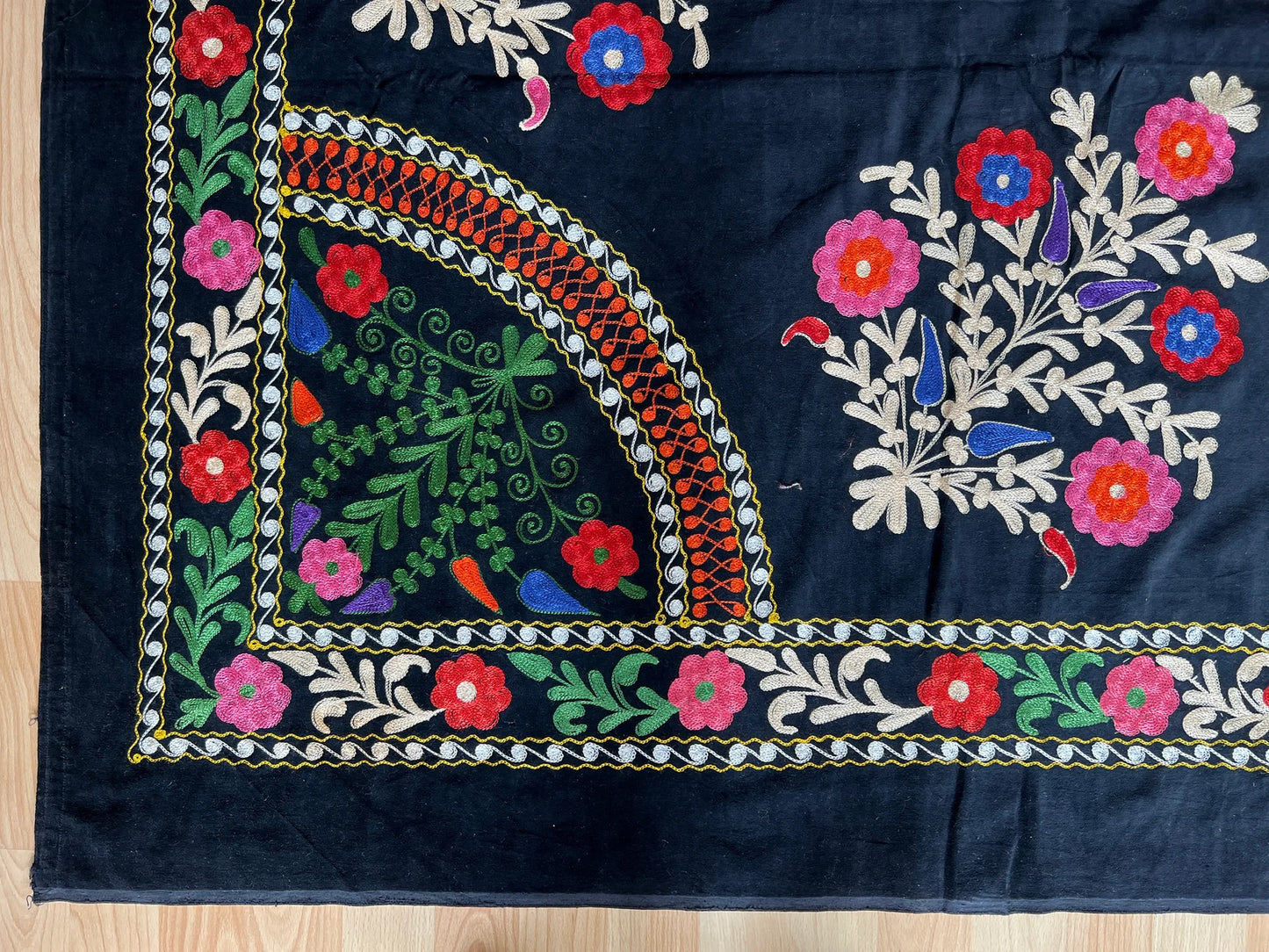 Velvet Silk Suzani Embroidered