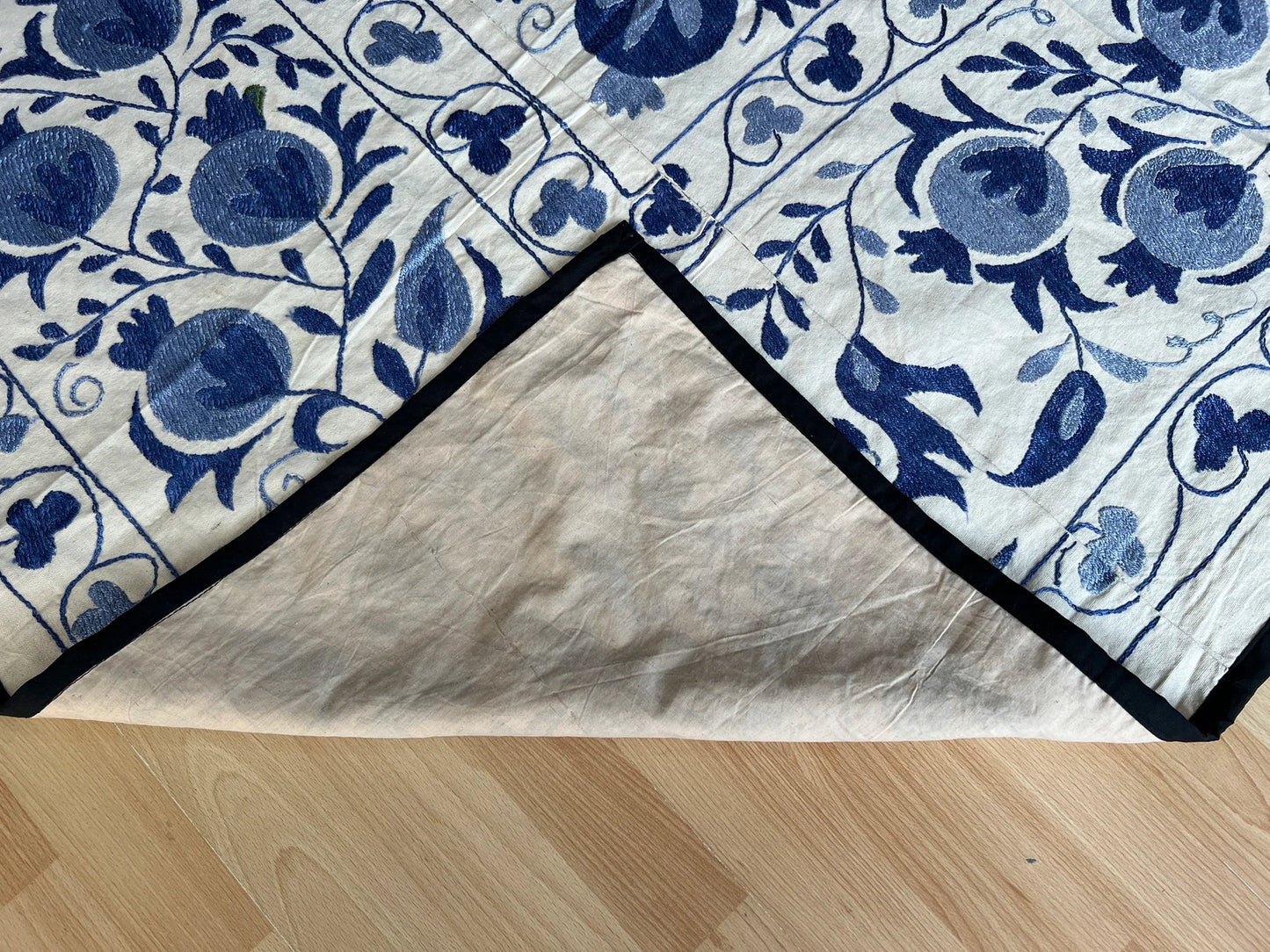Vintage Suzani Silk Embroidered