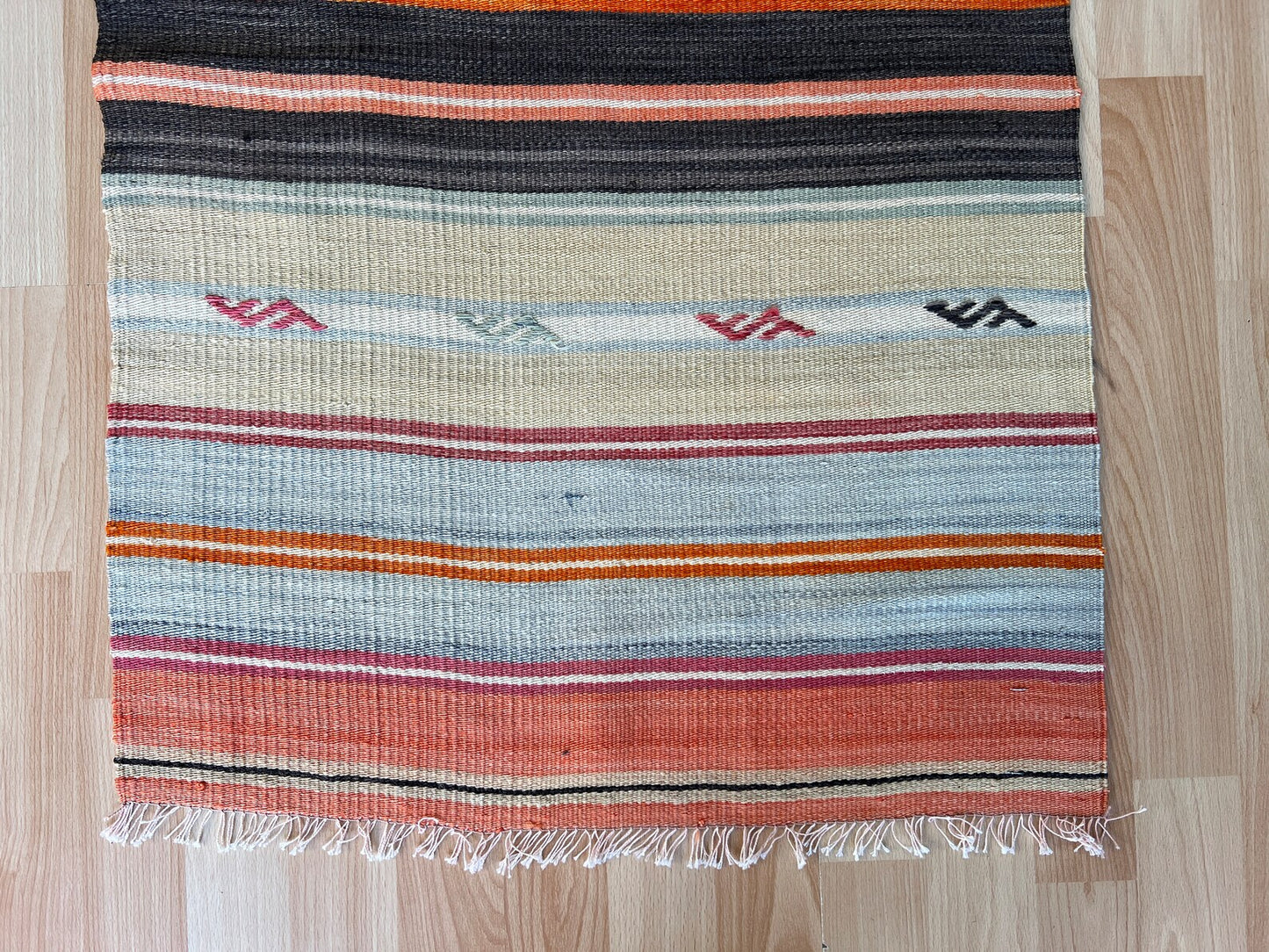 Vintage Turkish Kilim Runner.