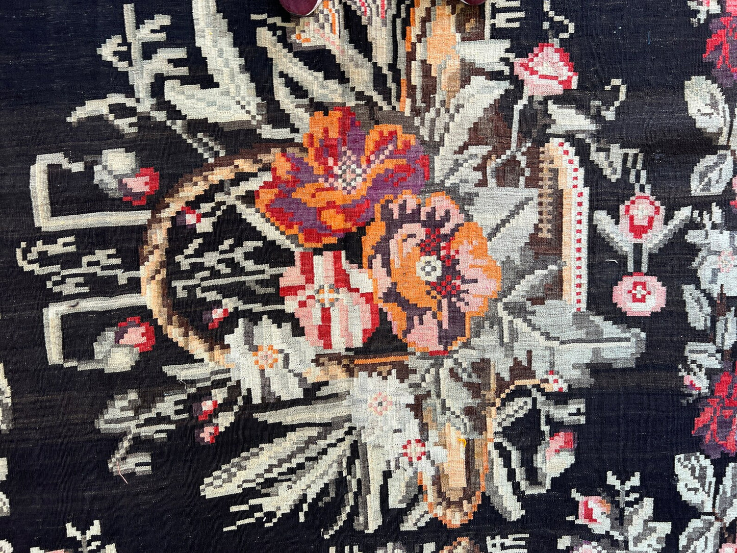 Floral Vintage Hand woven Kilim