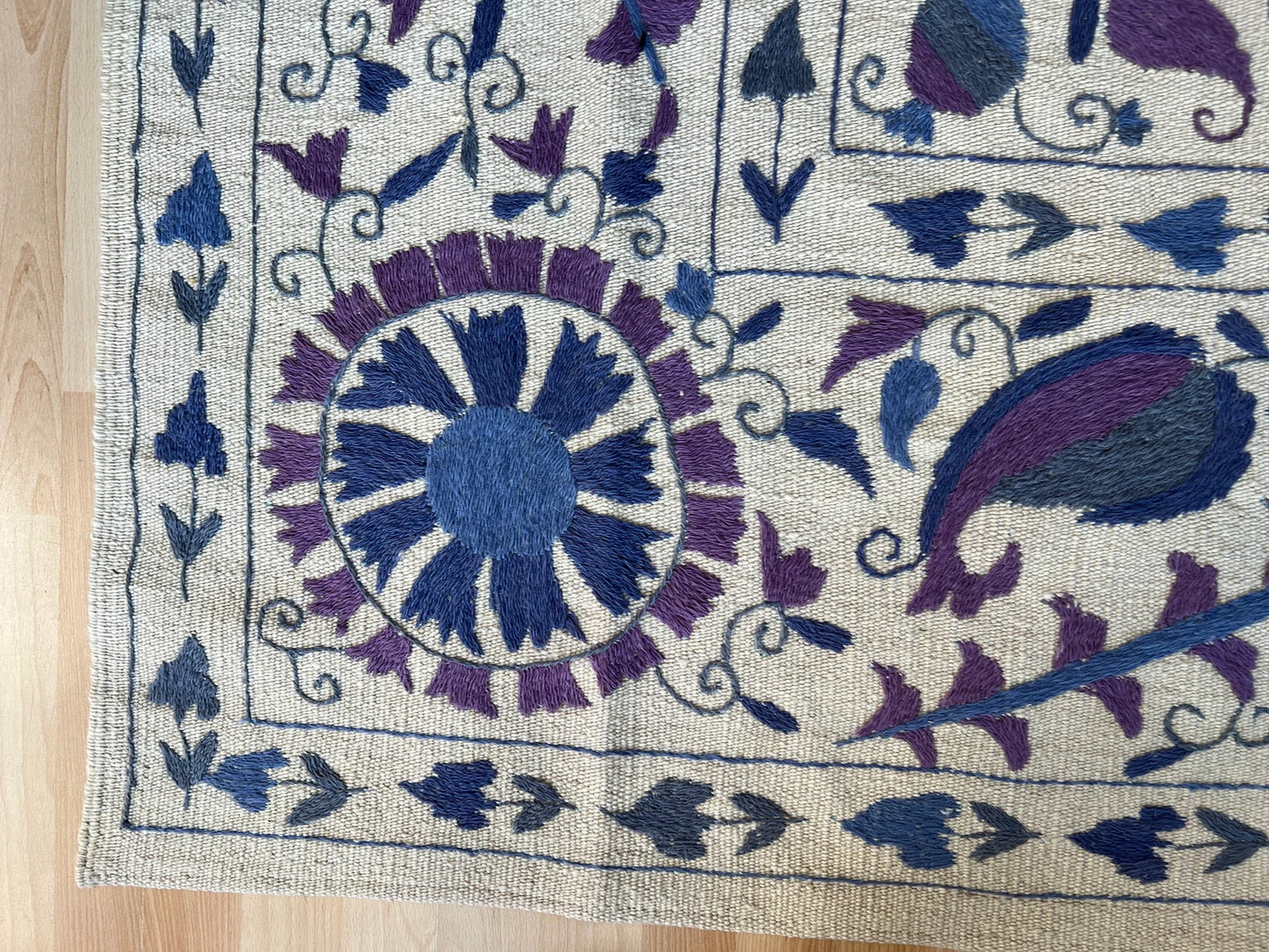 Suzani Vintage Embroidered Kilim