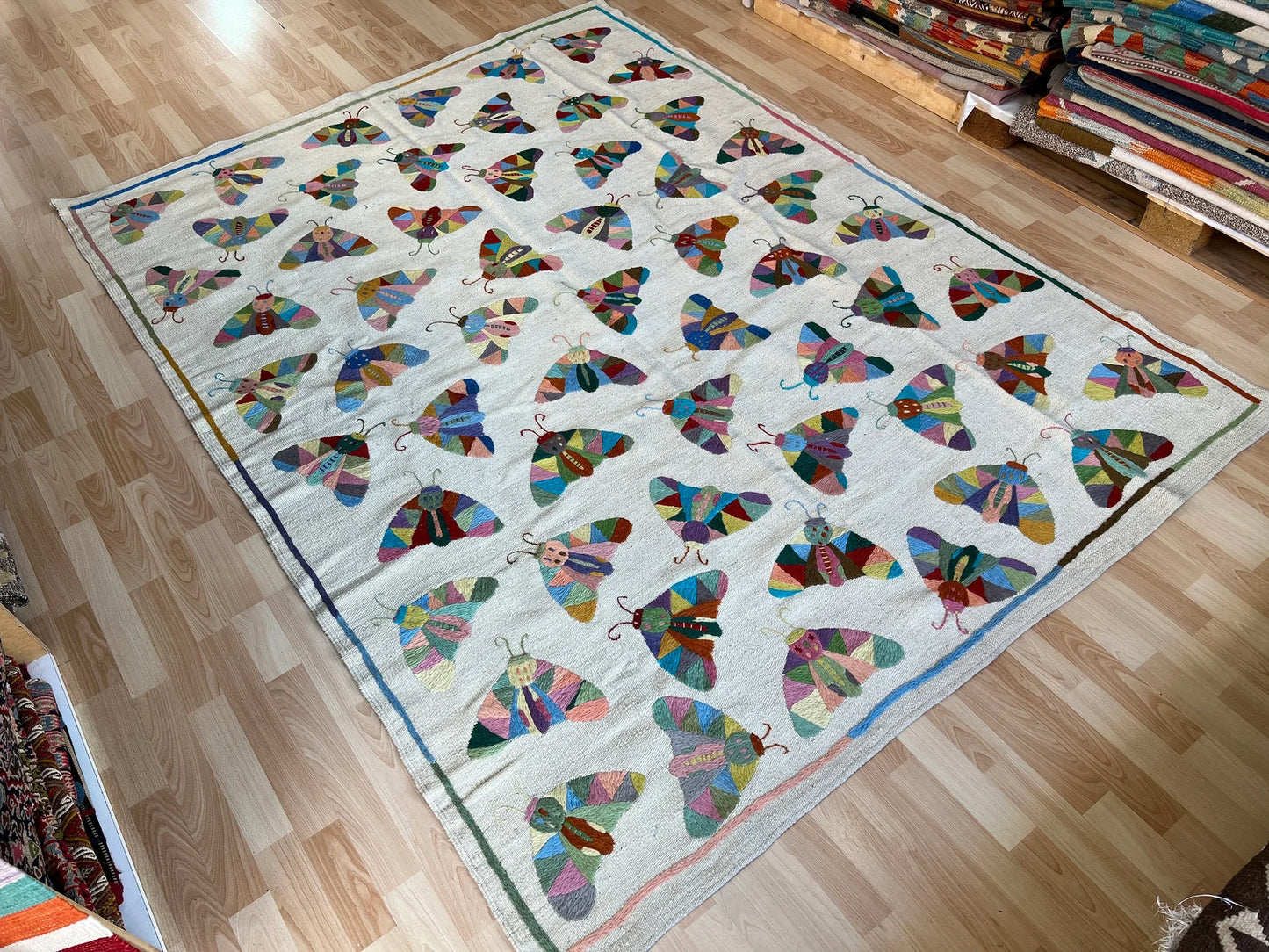 Suzani Vintage Embroidered Kilim