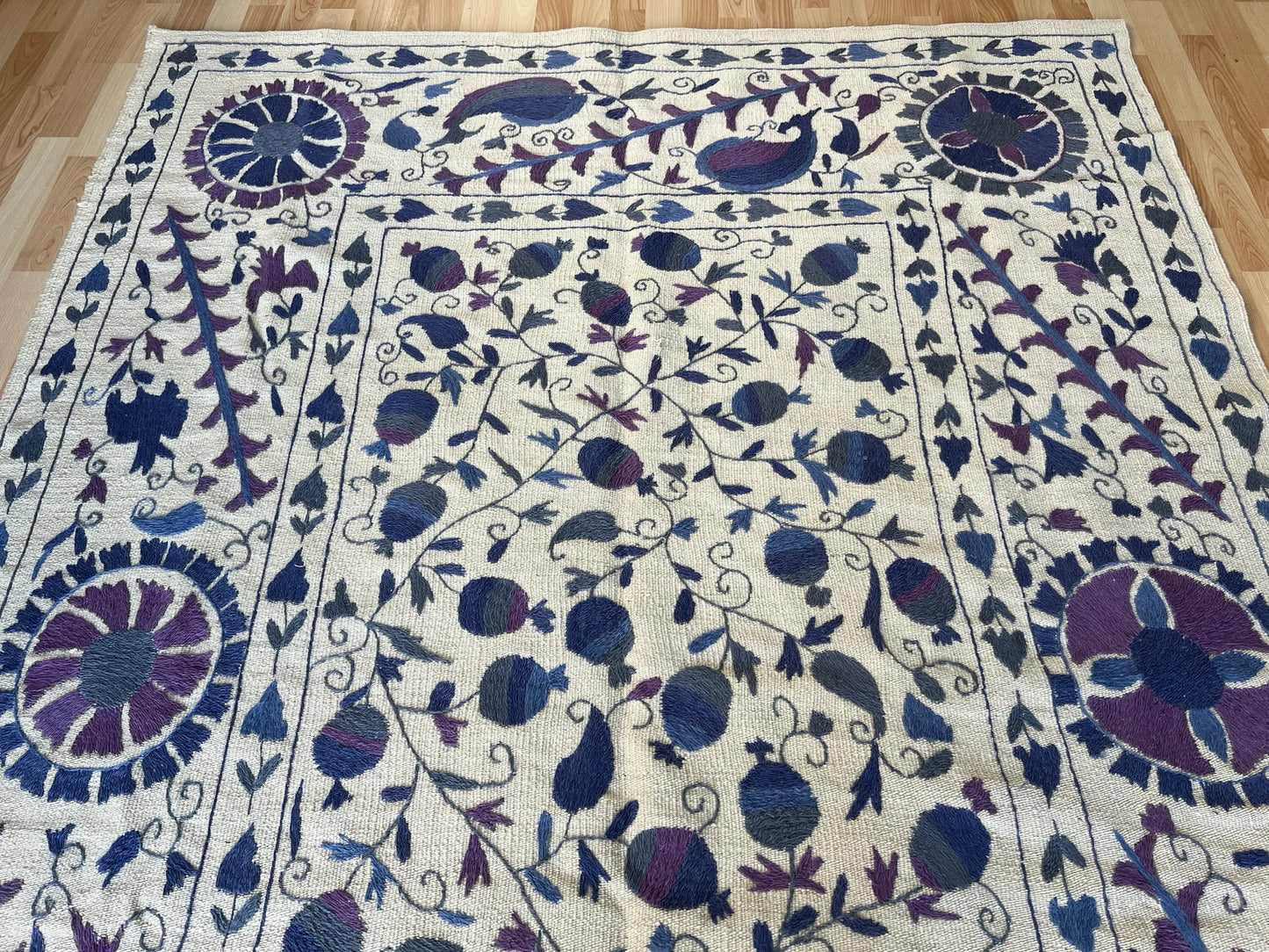 Suzani Vintage Embroidered Kilim