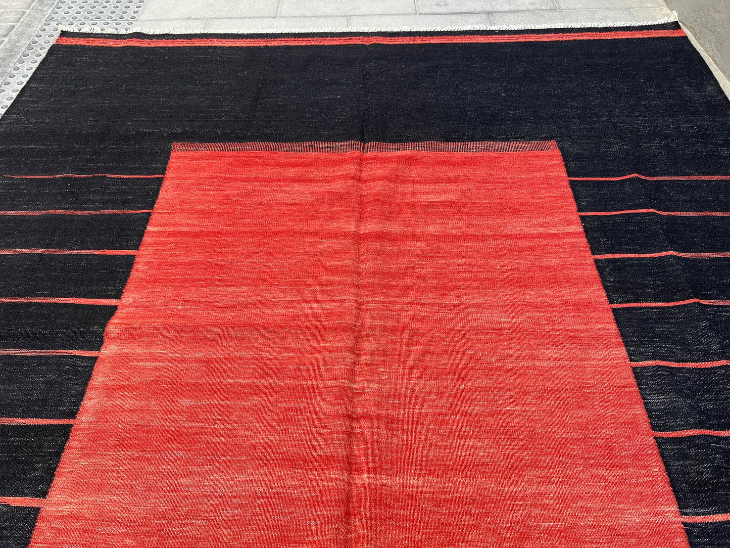 Contemporary organic dyed kilim.
