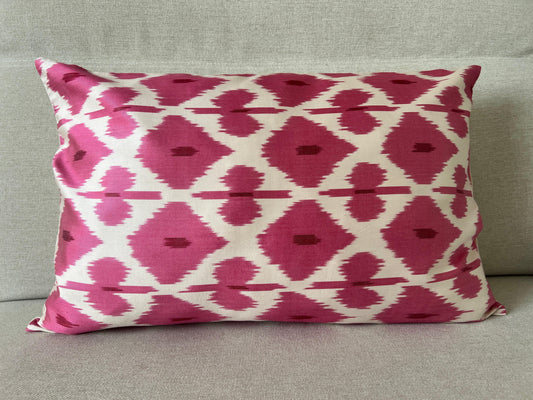 Ikat Silk cushion Hand made (40x60cm)