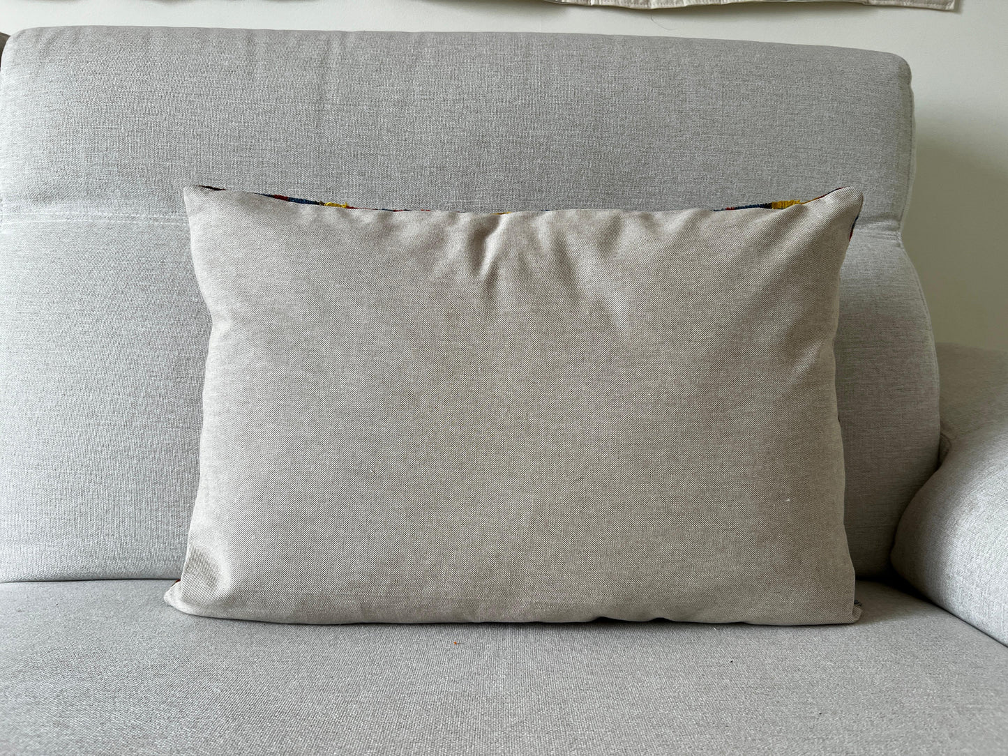 Ikat velvet cushion Hand made (40x60cm)