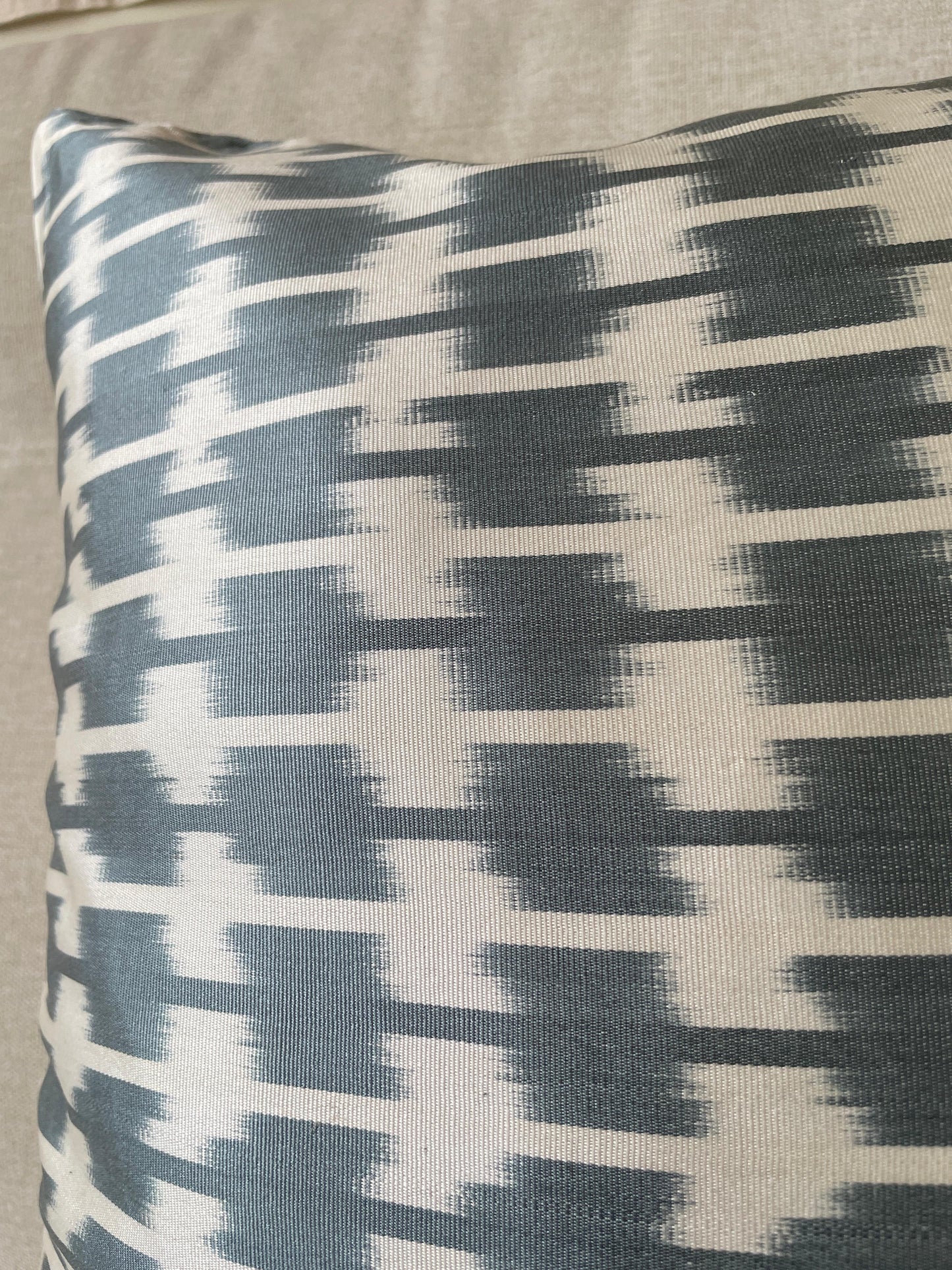 Ikat Velvet silk cushion 50x50cm.