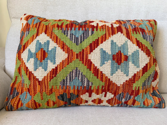 Hand woven Kilim cushion cover (60x40cm)