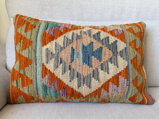 Hand woven Kilim cushion cover (60x40cm)