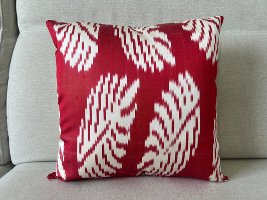 Ikat Velvet silk cushion 40x40cm.