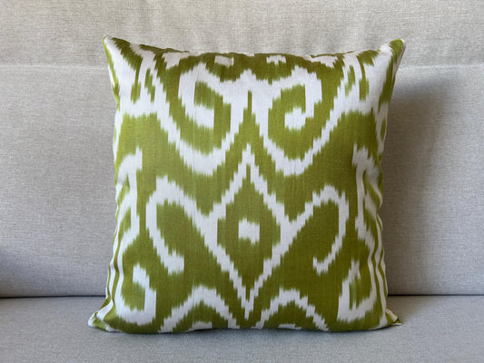 Ikat Velvet silk cushion 40x40cm.