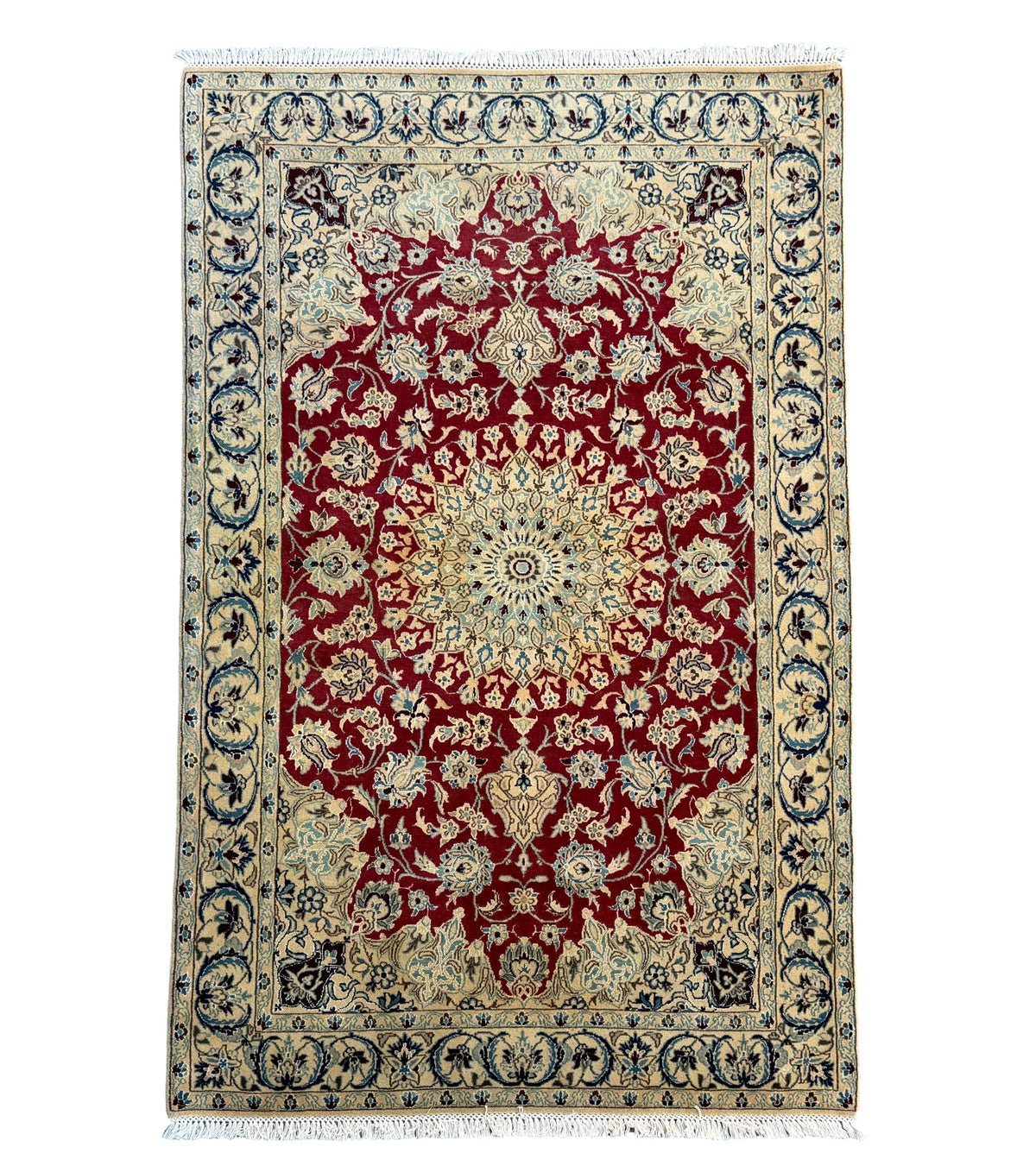 Nain Irani Silk Rug (195x123cm)