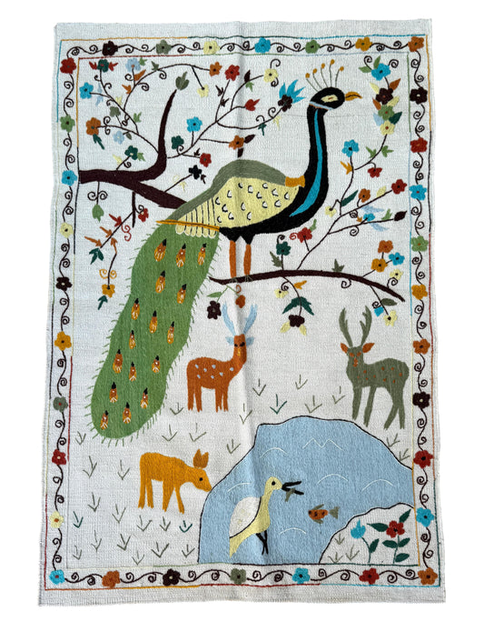 Suzani Vintage Embroidered Kilim