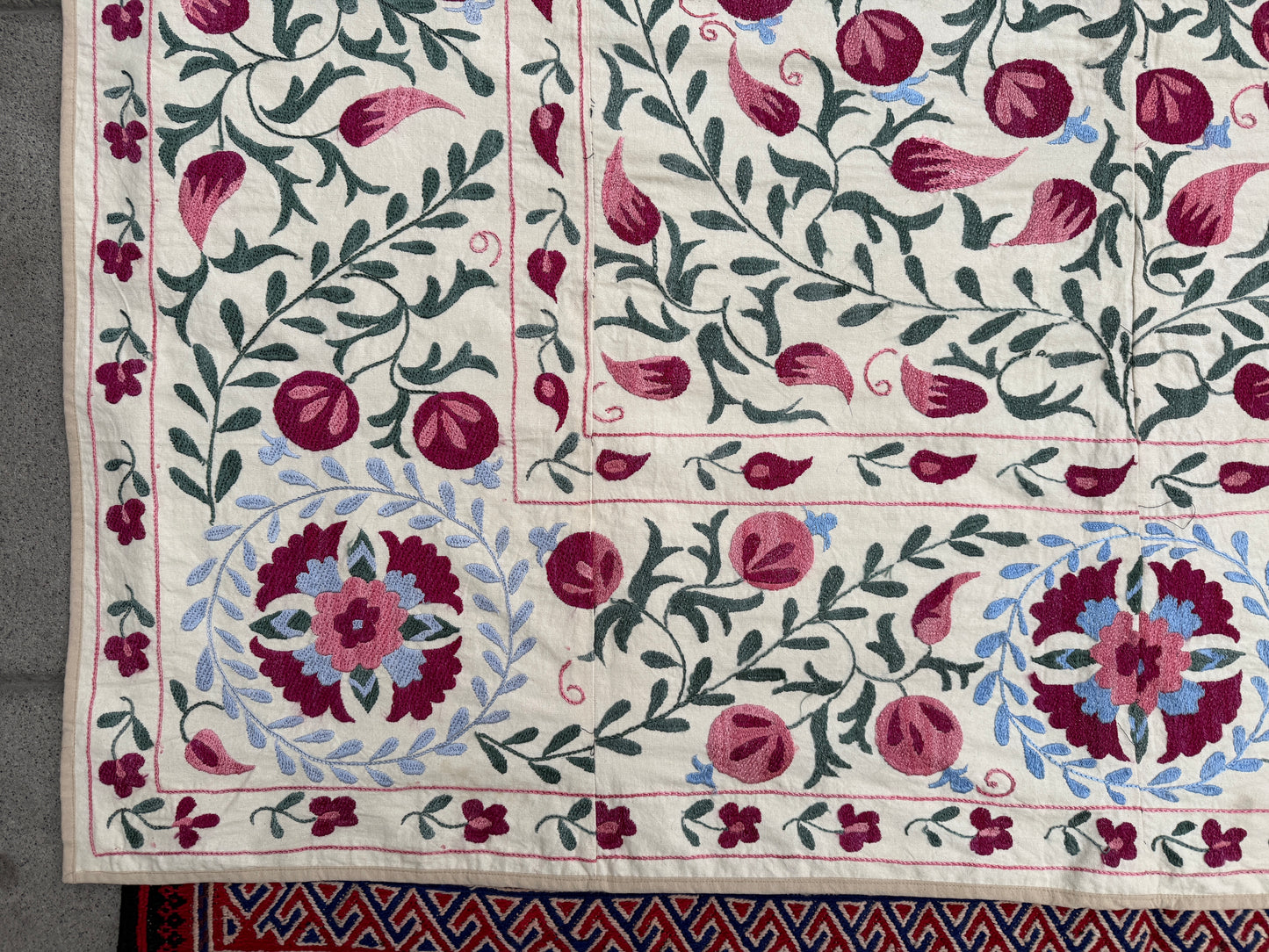 Suzani Hand Embroidered Silk