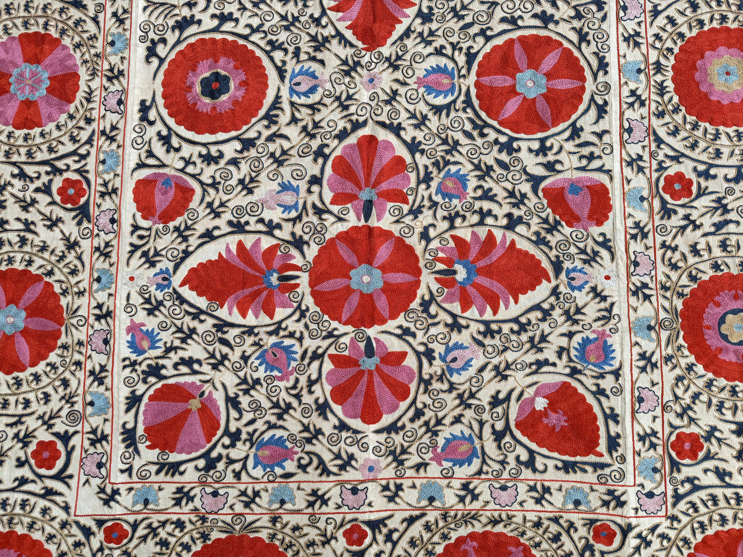 Suzani Hand Embroidered Silk