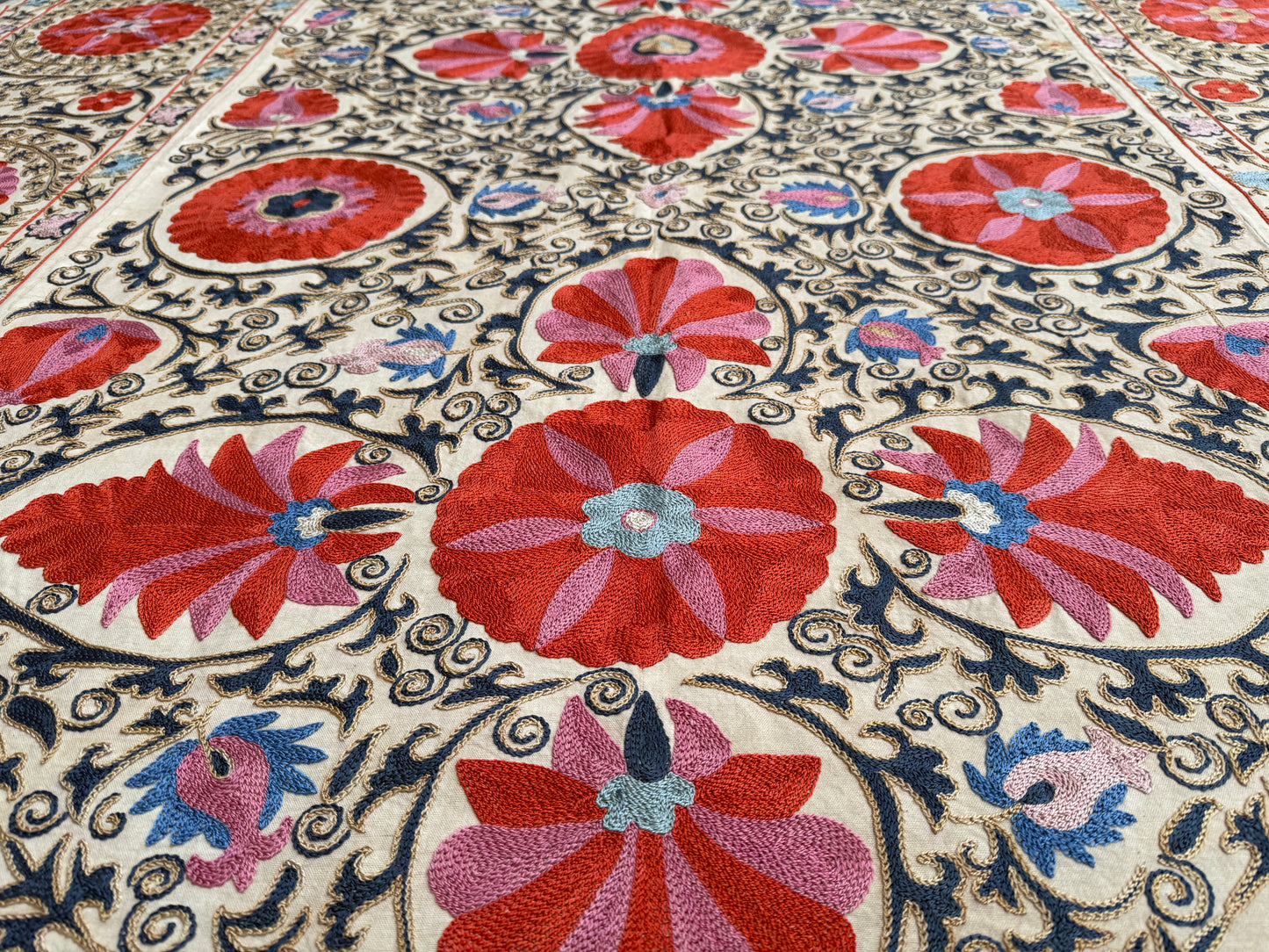 Suzani Hand Embroidered Silk