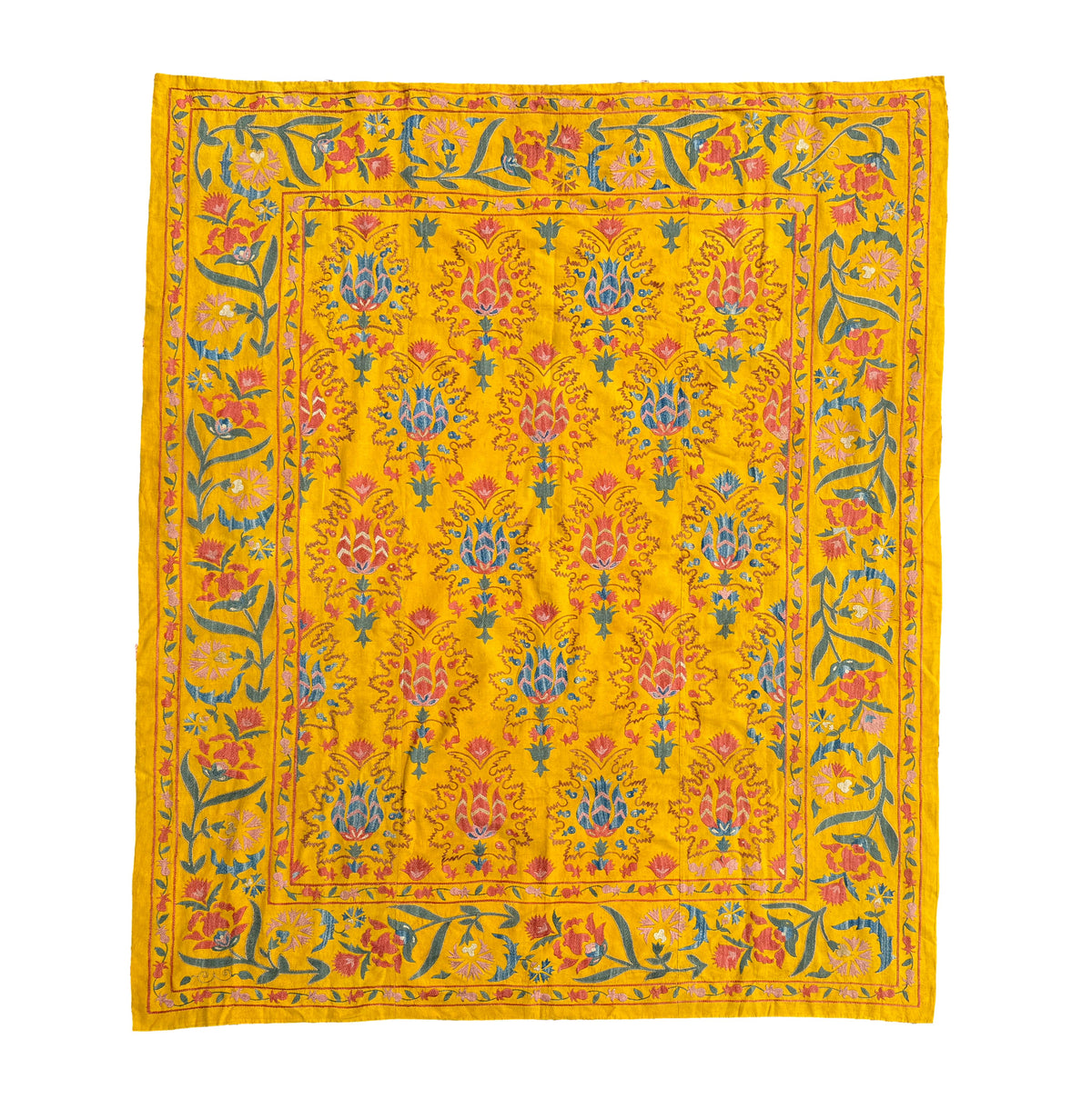 Vintage Silk Suzani Hand Embroidered