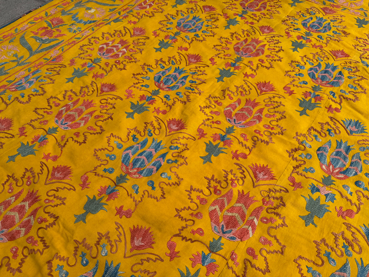 Vintage Silk Suzani Hand Embroidered