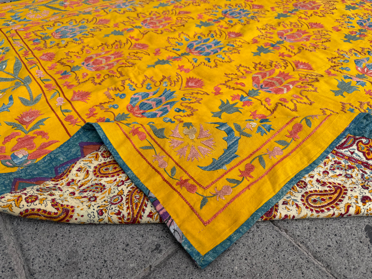 Vintage Silk Suzani Hand Embroidered