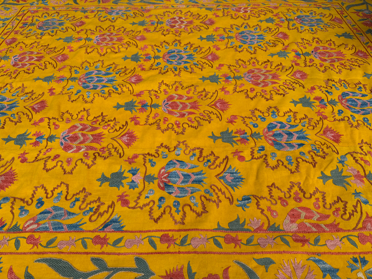 Vintage Silk Suzani Hand Embroidered