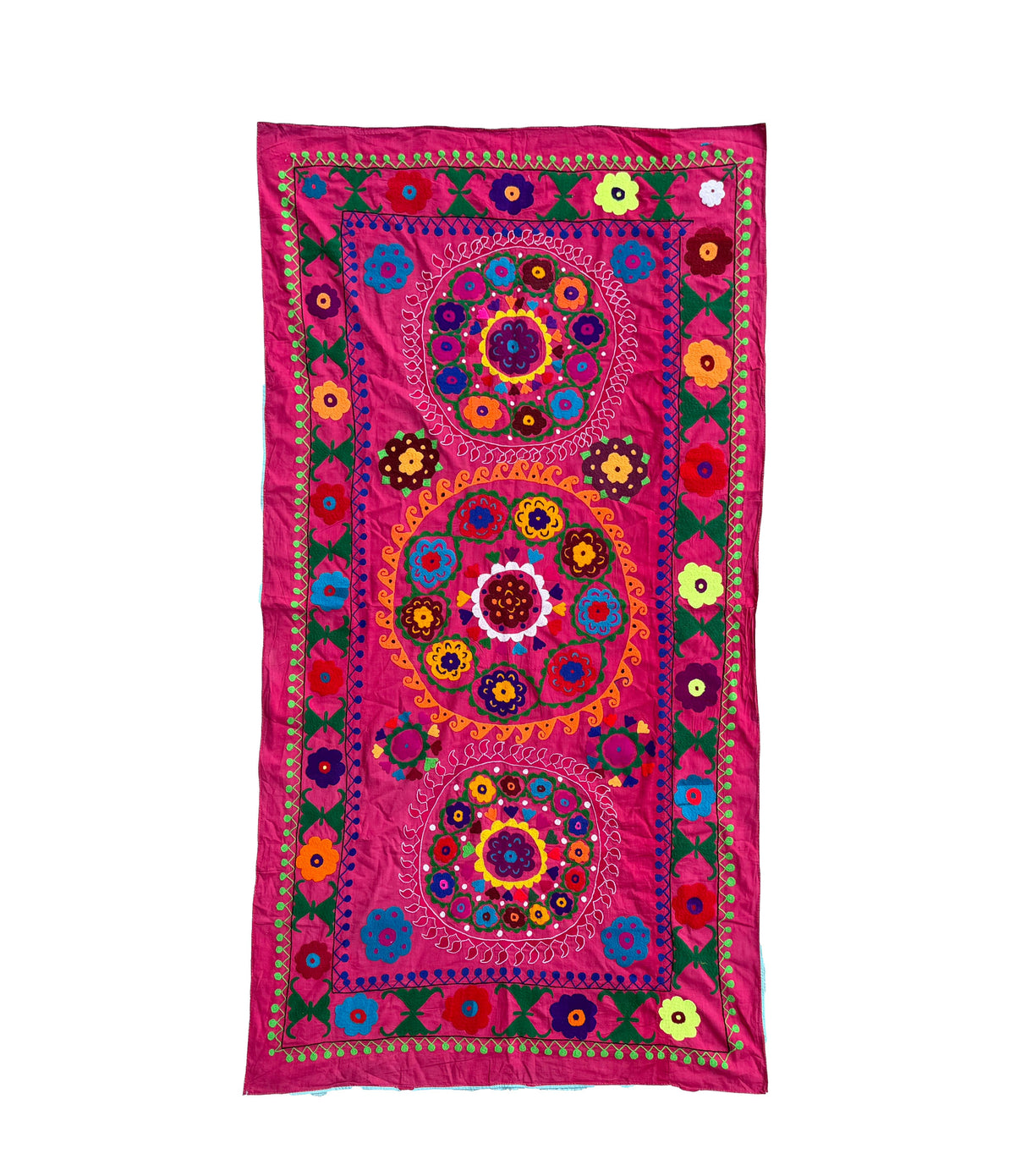 Vintage Silk Suzani Hand Embroidered