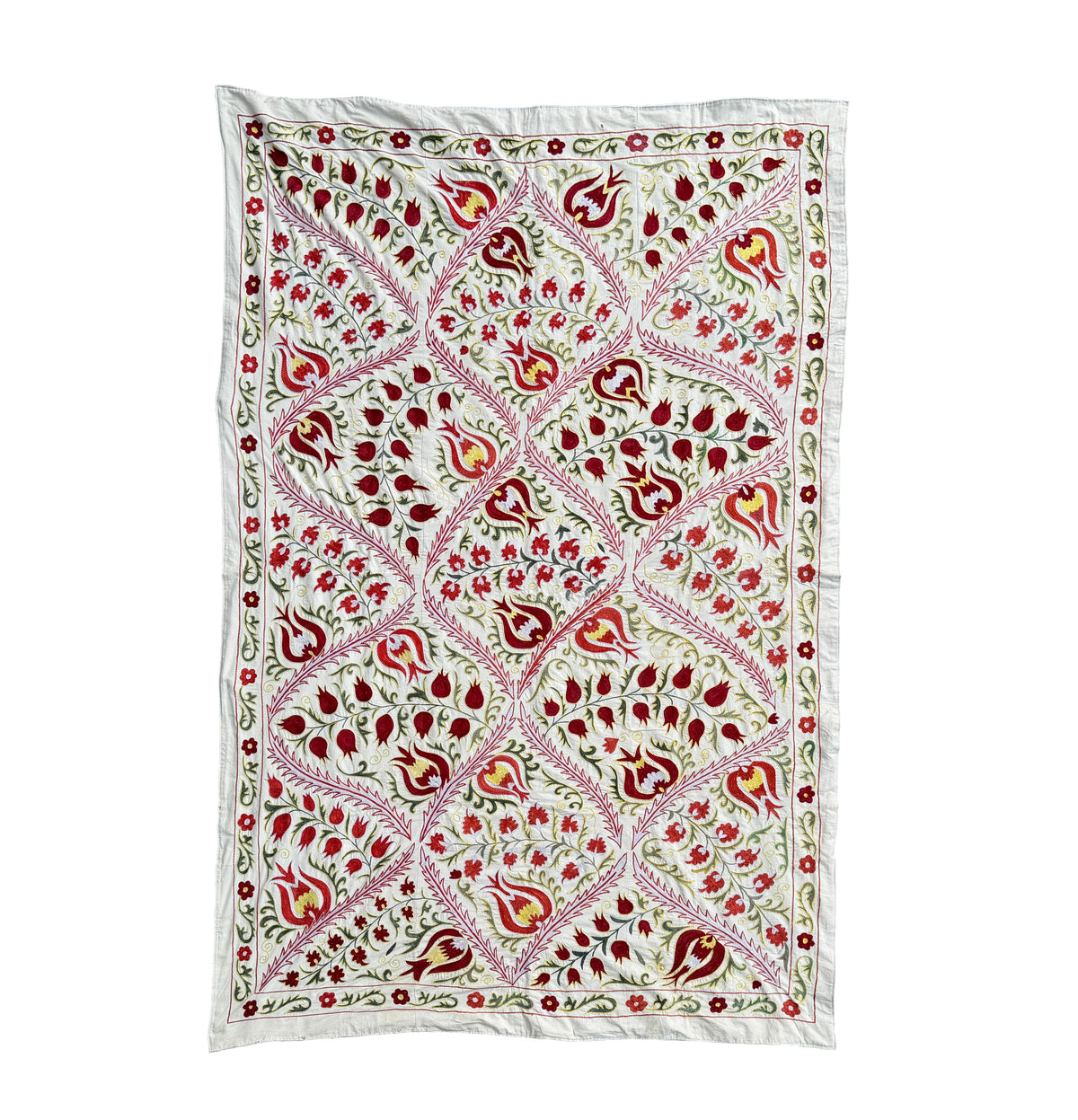 Vintage Silk Suzani Hand Embroidered