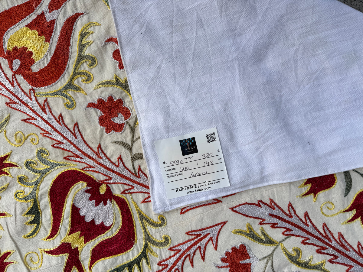 Vintage Silk Suzani Hand Embroidered