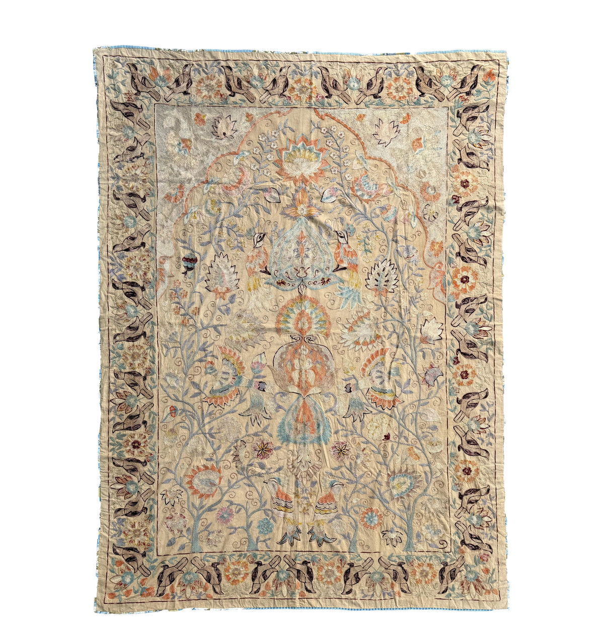 Vintage Silk Suzani Hand Embroidered