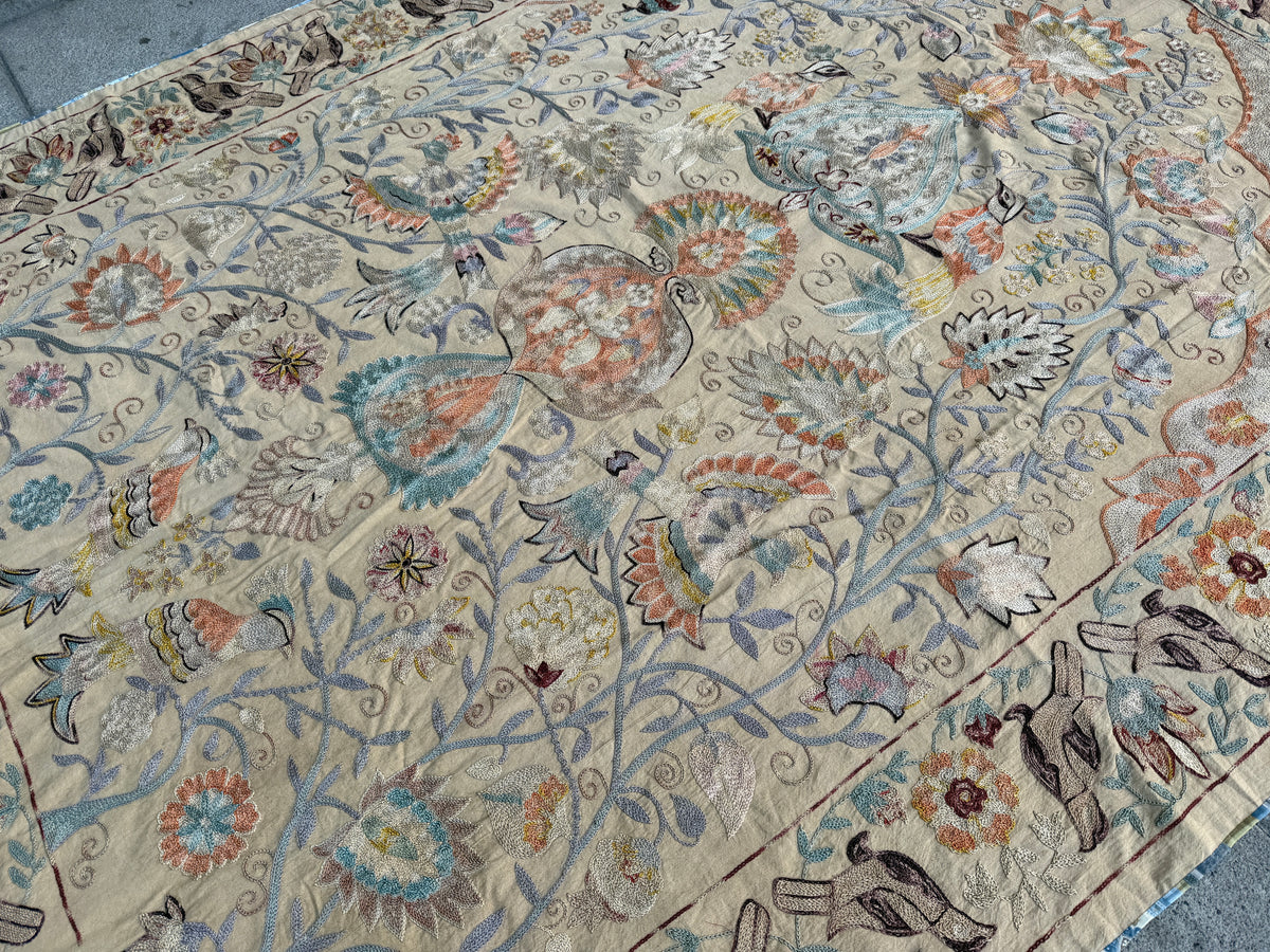 Vintage Silk Suzani Hand Embroidered