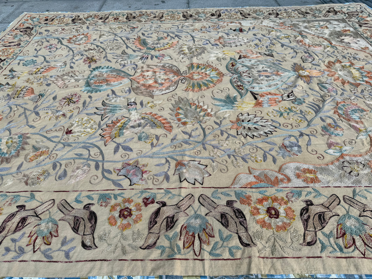Vintage Silk Suzani Hand Embroidered