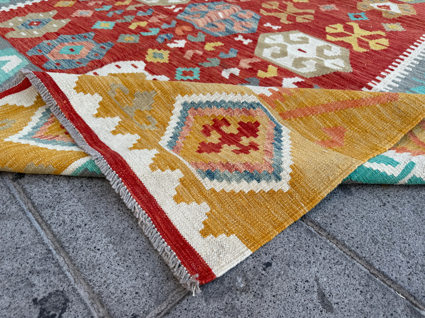 Classic Afghan Maimana Kilim 300x202cm