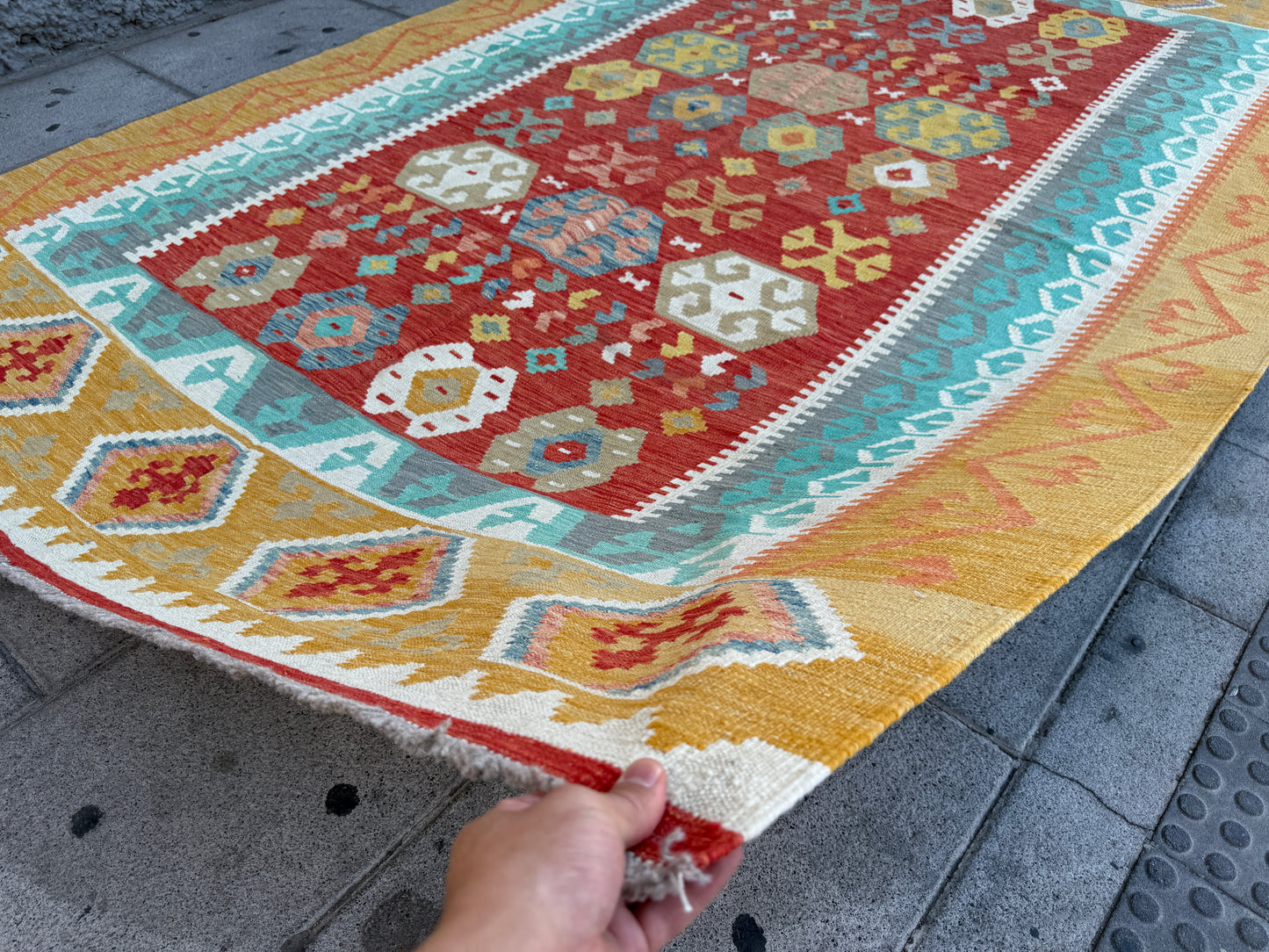 Classic Afghan Maimana Kilim 300x202cm