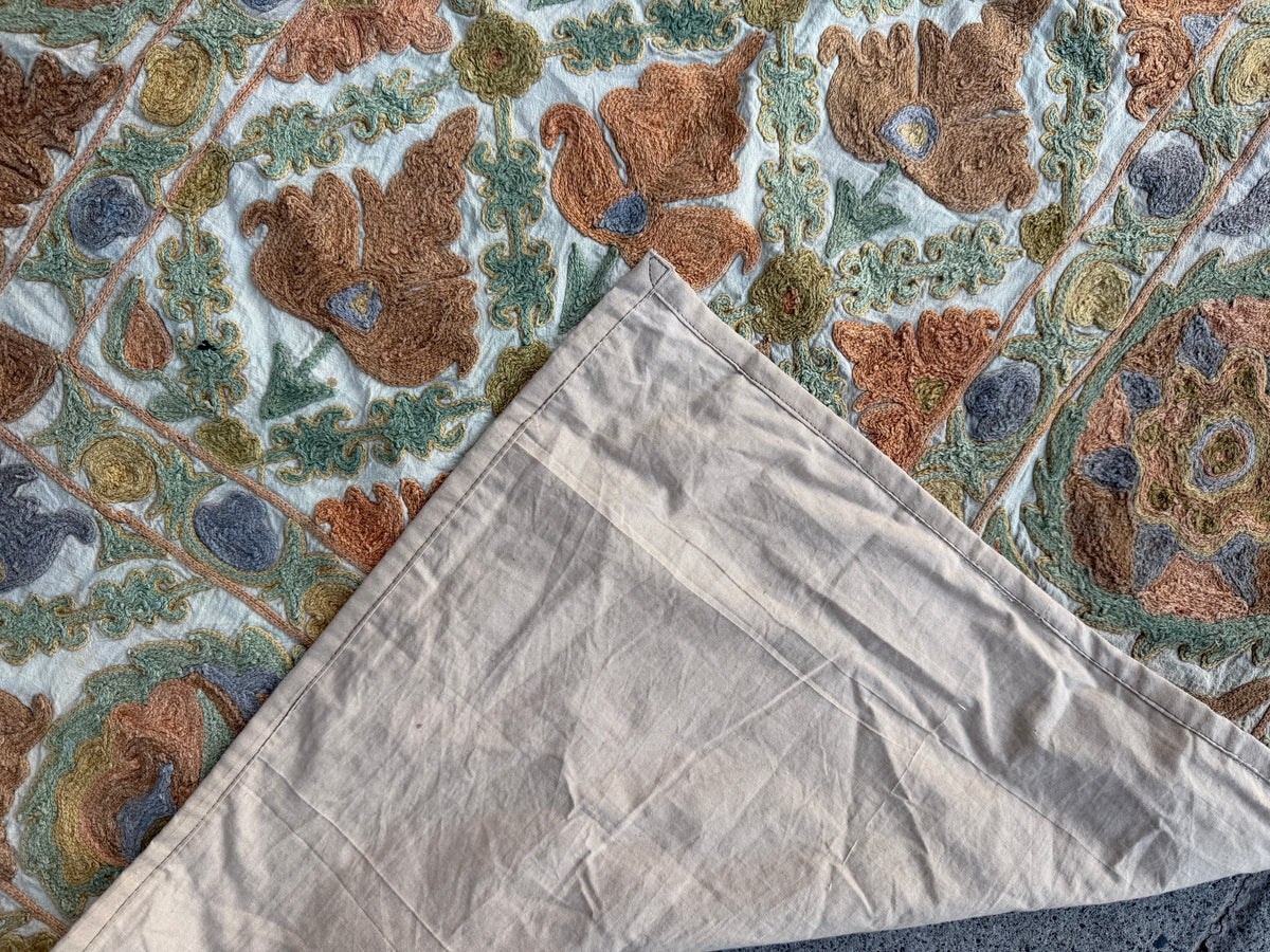 Vintage Silk Suzani Hand Embroidered