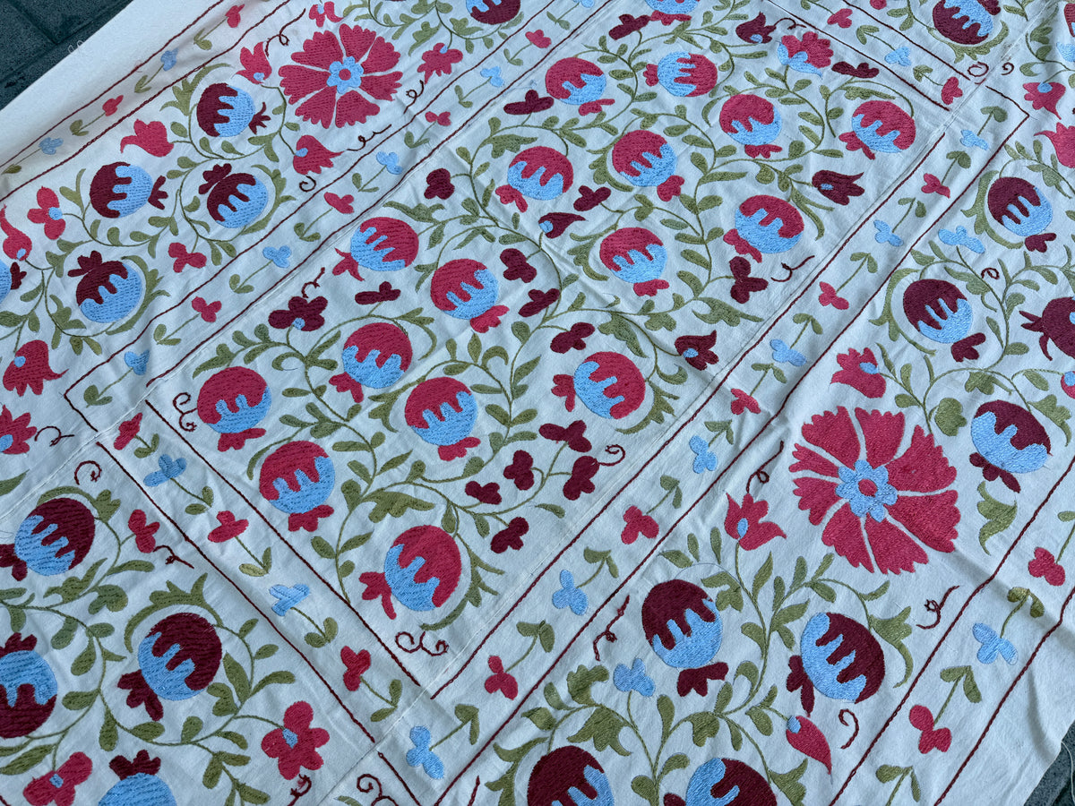 Vintage Silk Suzani Hand Embroidered