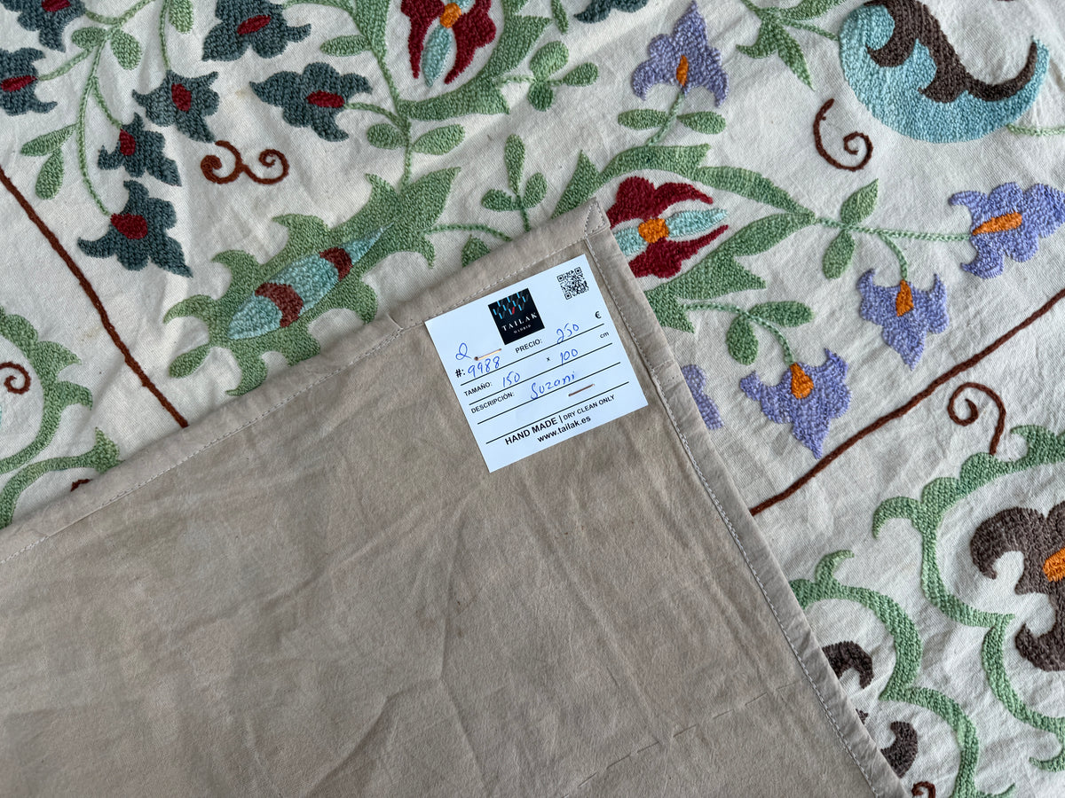 Vintage Silk Suzani Hand Embroidered