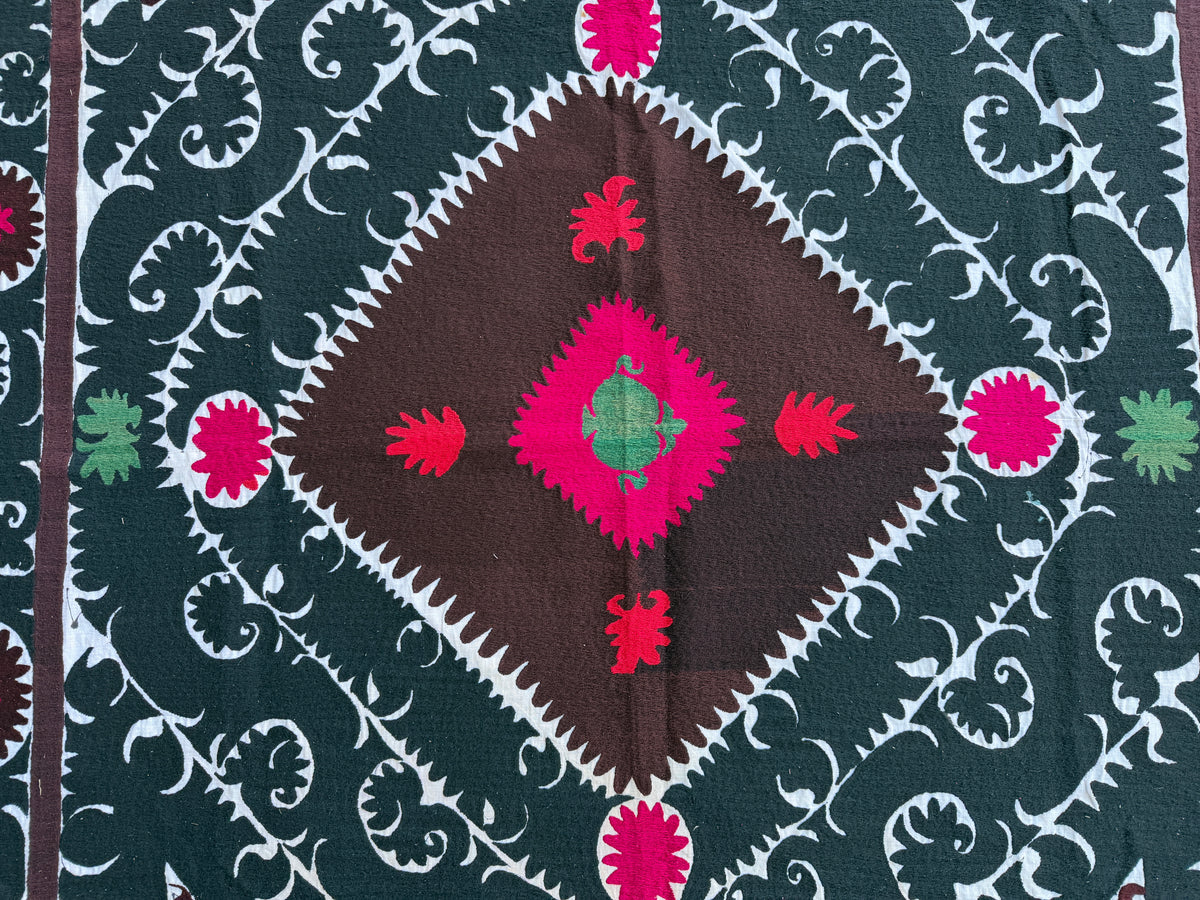 Vintage Silk Suzani Hand Embroidered