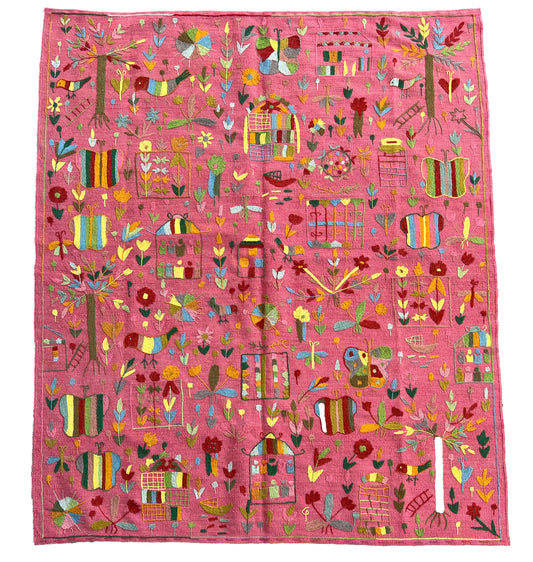 Suzani Vintage Embroidered Kilim