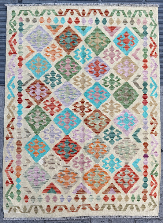 Classic Afghan Maimana Kilim 187x140cm