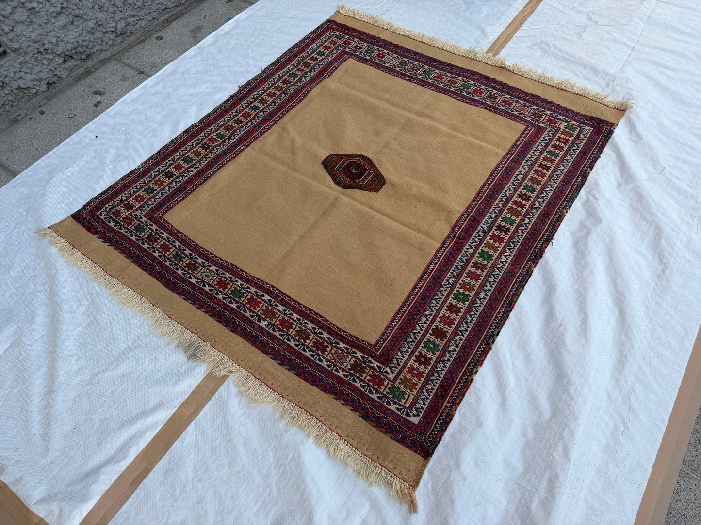 Vintage Sumak kilim 145x120cm
