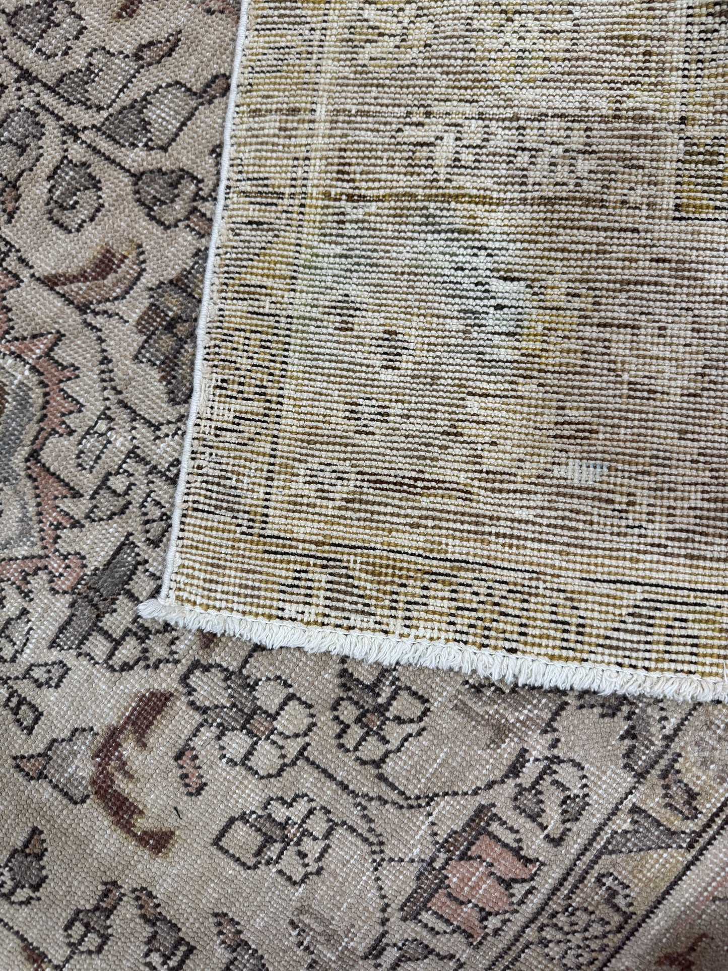 Overdyed Vintage Hand knotted Rug 285x205cm.
