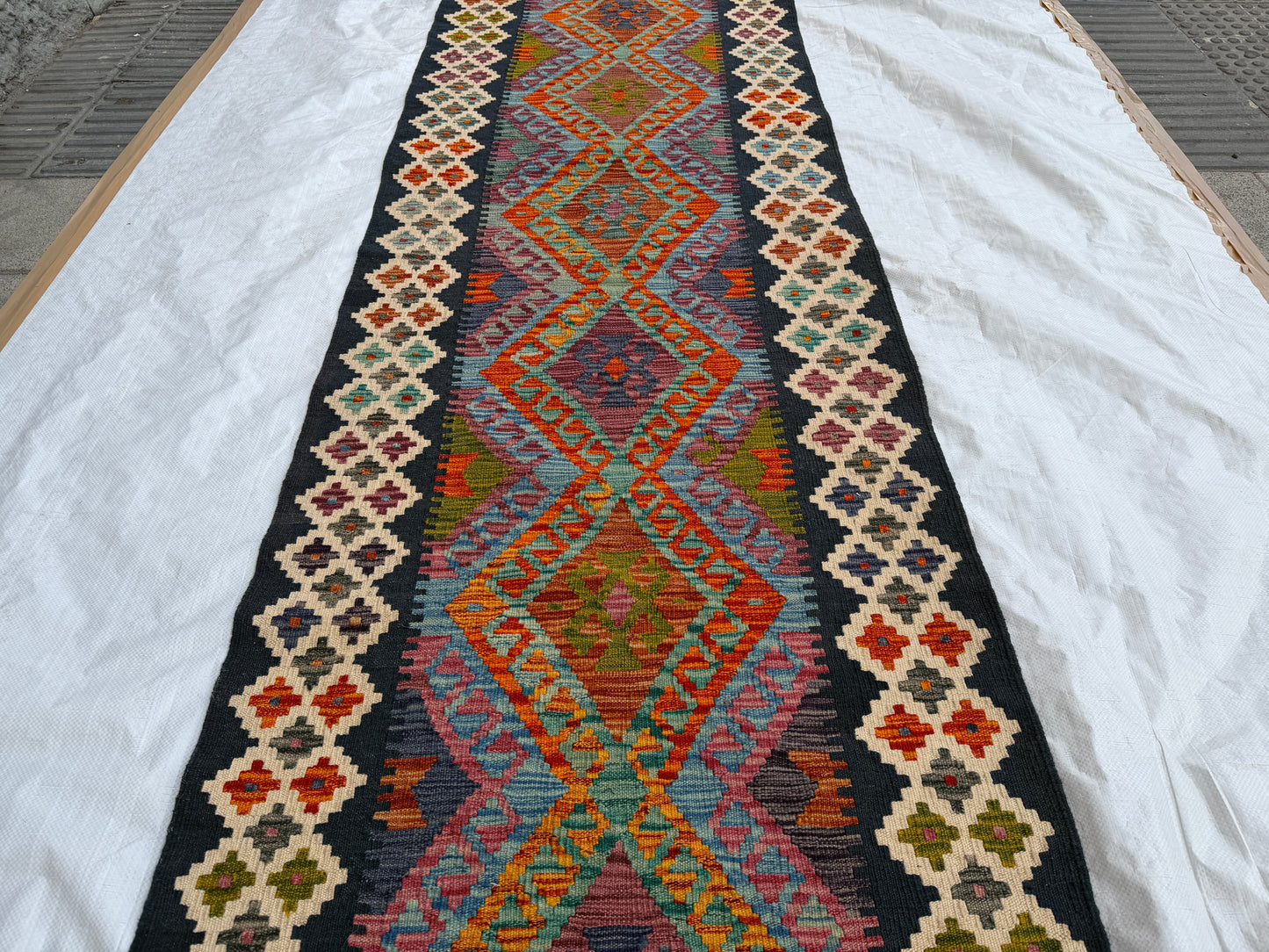 Classic kilim Runner 382 x 85cm