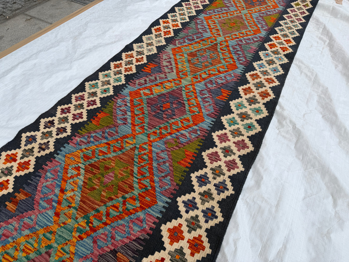 Classic kilim Runner 382 x 85cm