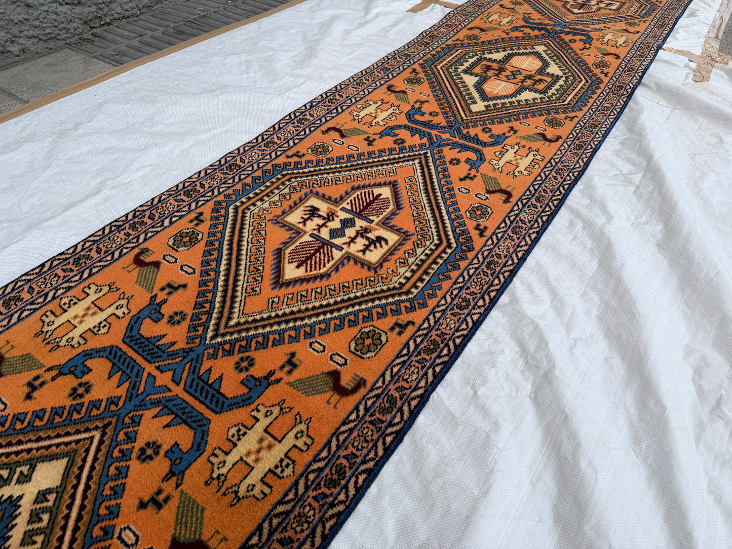 Oriental Rug Runner 375 x 73cm