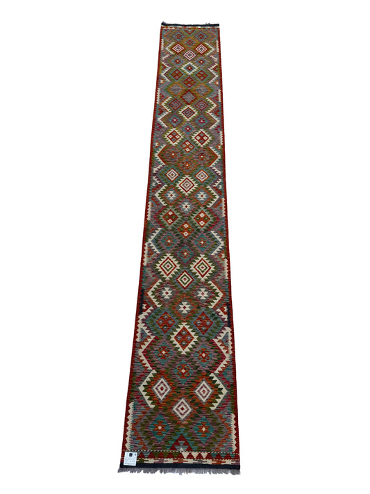 Afghan Miamana kilim Runner 485x75cm.