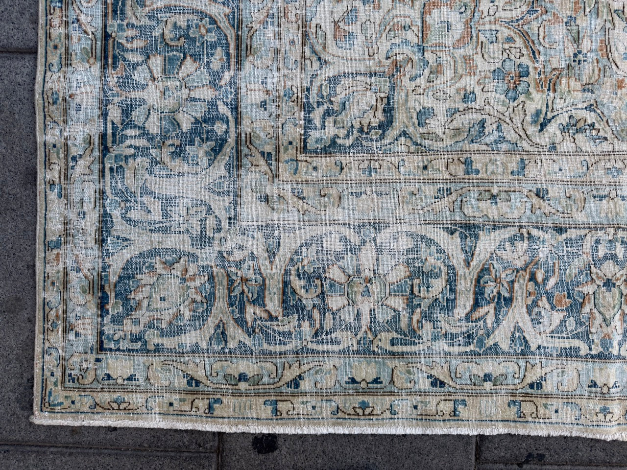 Overdyed Vintage Hand knotted Rug (330x251cm)