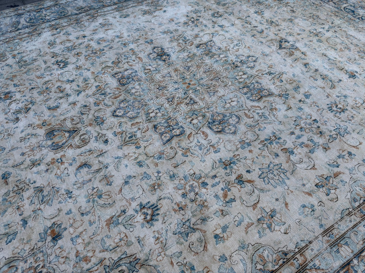 Overdyed Vintage Hand knotted Rug (330x251cm)