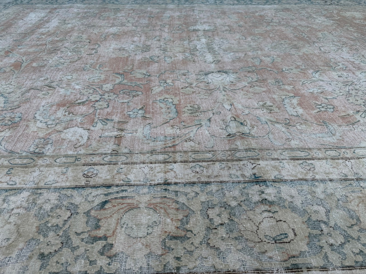 Overdyed Vintage Hand knotted Rug (330x235cm)