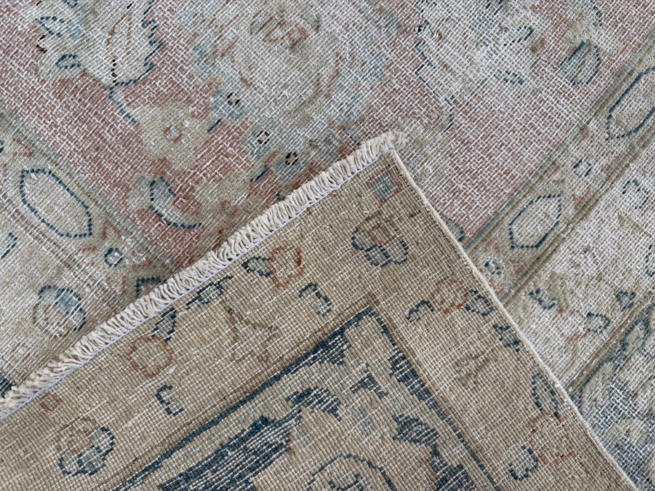 Overdyed Vintage Hand knotted Rug (330x235cm)
