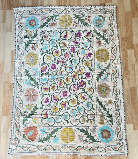 Suzani Hand Embroidered Silk
