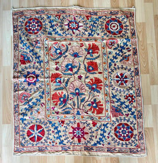 Suzani Hand Embroidered Silk